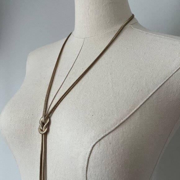 Kenneth Cole New York Gold Knot Y-Shaped Necklace - Picture 2 of 6